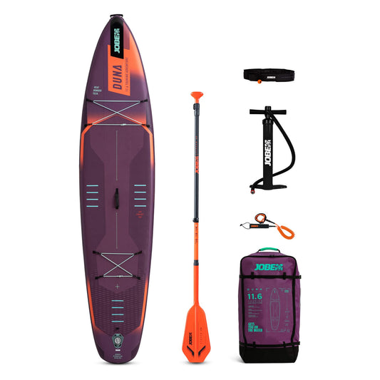 Jobe Duna 11.6 Purple Inflatable SUP Paddle Board Package 2025