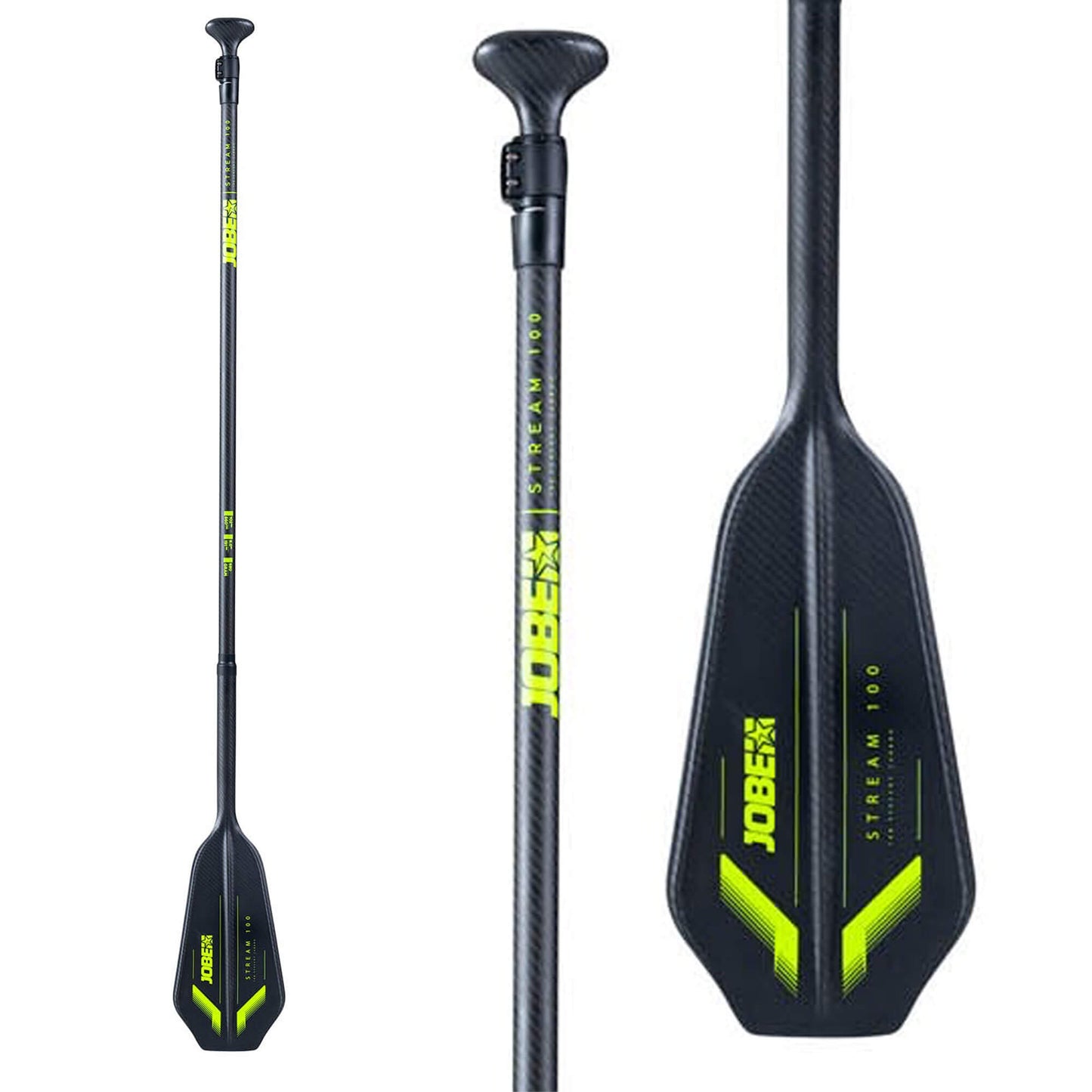 JOBE Stream Carbon 100 SUP Paddle - 3 Piece - Lime - 610g